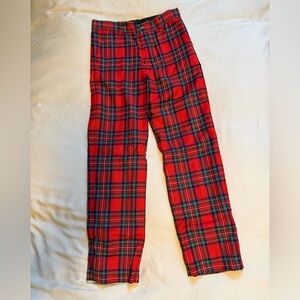 Janie and Jack Red Plaid Kids Formal Pants
